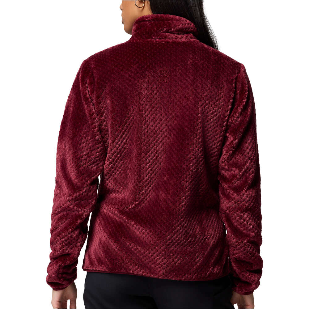 Columbia forro polar mujer FIRE SIDE II SHERPA FZ ROSA vista trasera