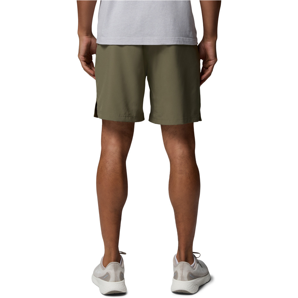 Columbia pantalón corto montaña hombre VITAL VALLEY VERDE vista trasera