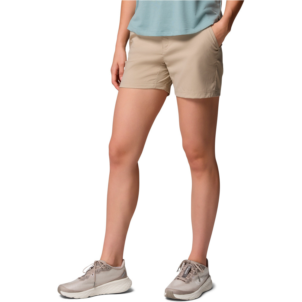 Columbia pantalón corto montaña mujer LESLIE FALLS II GRIS vista detalle