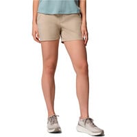 Columbia pantalón corto montaña mujer LESLIE FALLS II GRIS vista frontal