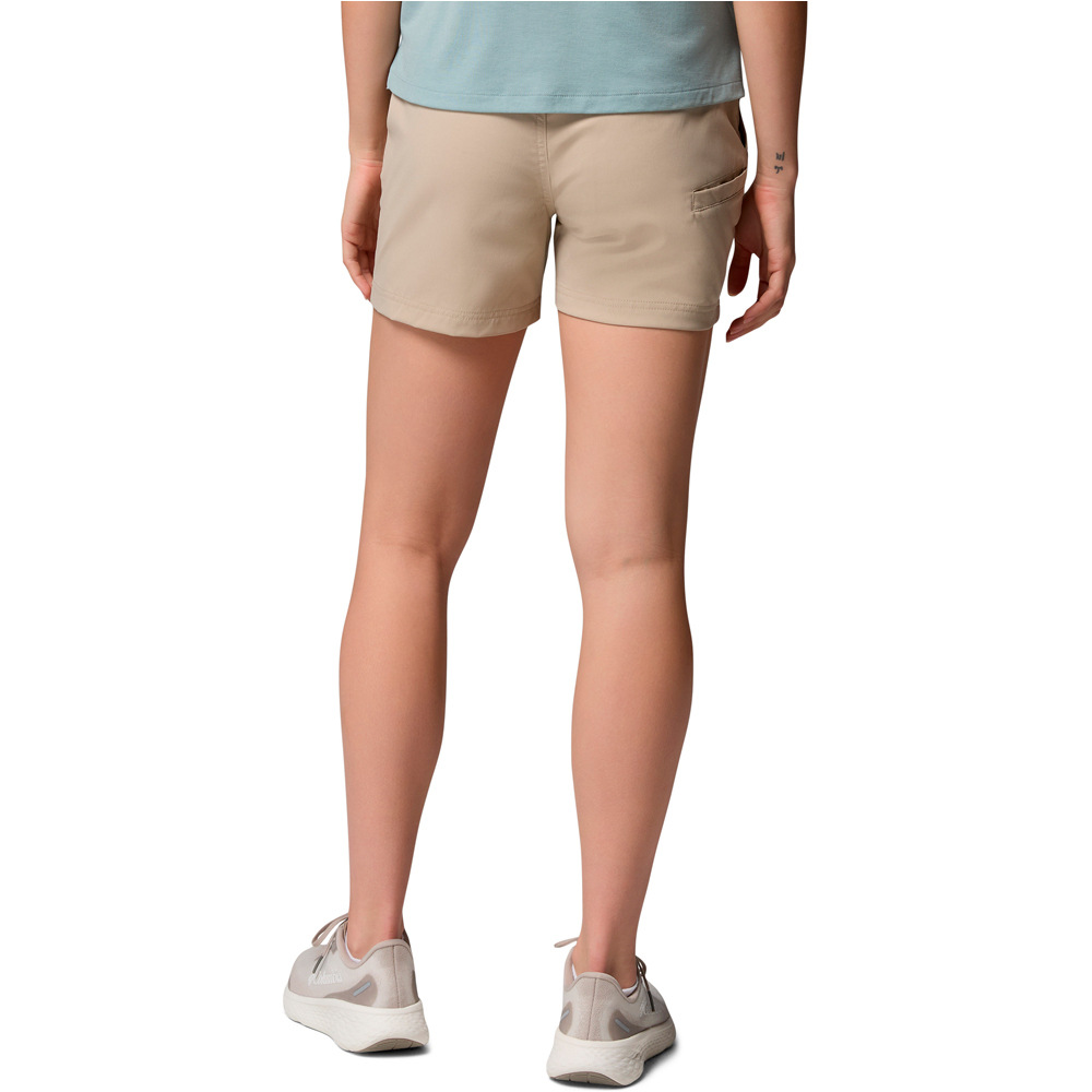 Columbia pantalón corto montaña mujer LESLIE FALLS II GRIS vista trasera