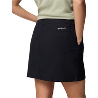 Columbia pantalón corto montaña mujer LESLIE FALLS II NEGRO vista trasera