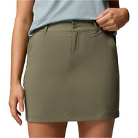 Columbia pantalón corto montaña mujer LESLIE FALLS II VERDE 03