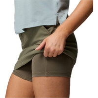 Columbia pantalón corto montaña mujer LESLIE FALLS II VERDE 05