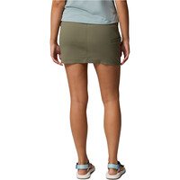 Columbia pantalón corto montaña mujer LESLIE FALLS II VERDE vista trasera