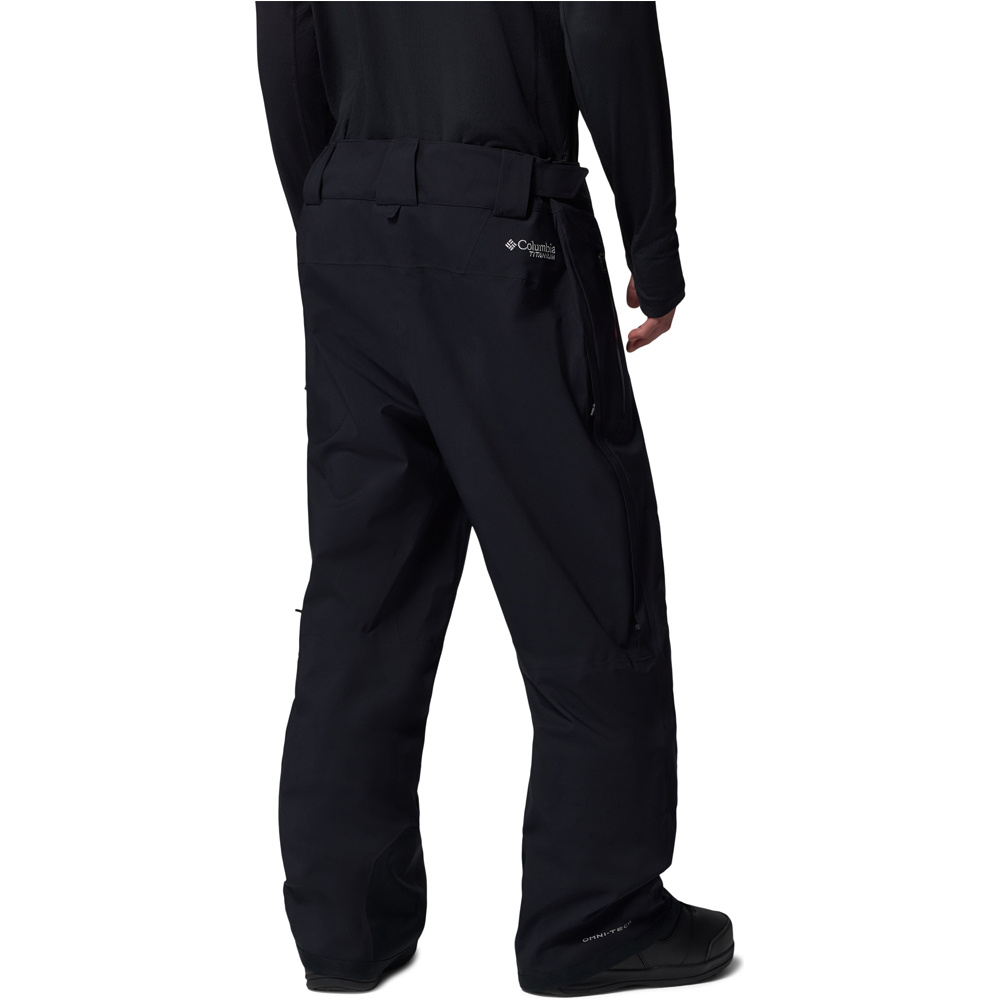 Columbia pantalón impermeable hombre PLATINUM PEAK II 3L NEGRO vista trasera