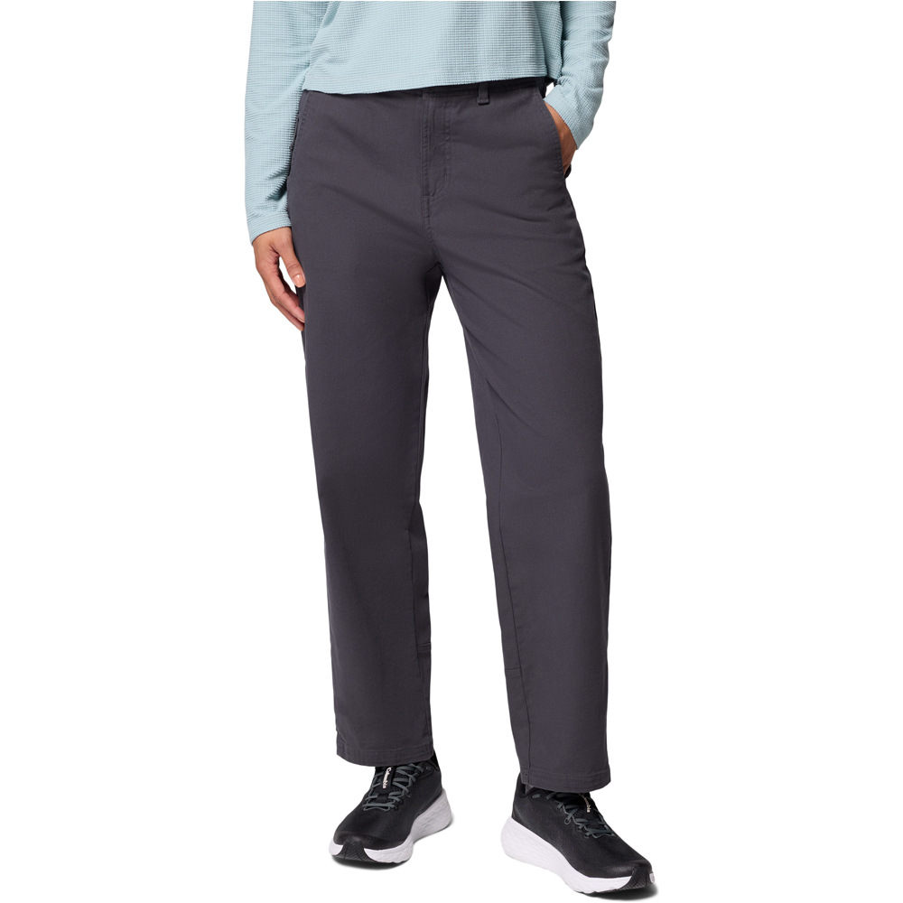 Columbia pantalón montaña mujer ROC NEGRO vista frontal