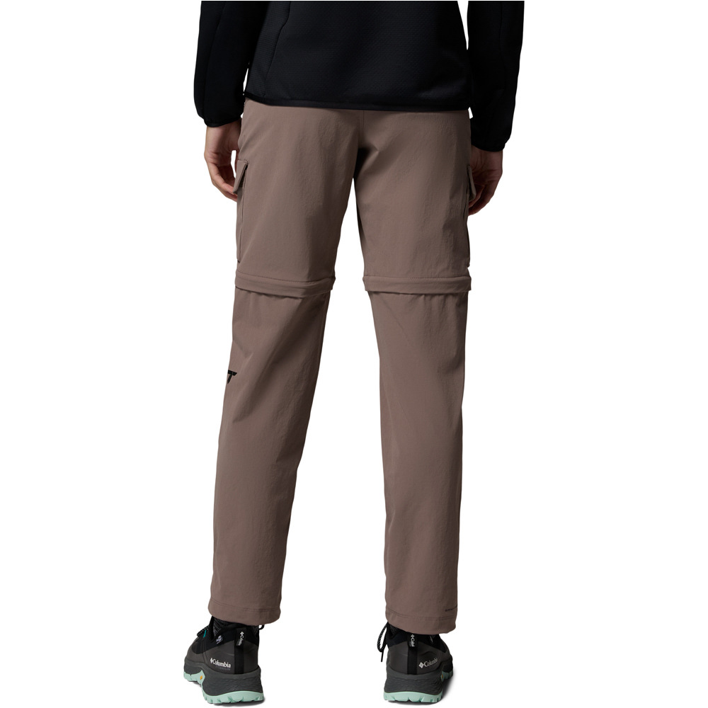 Columbia pantalón montaña mujer SILVER RIDGE ELITE CONVERTIBLE MARRON vista trasera