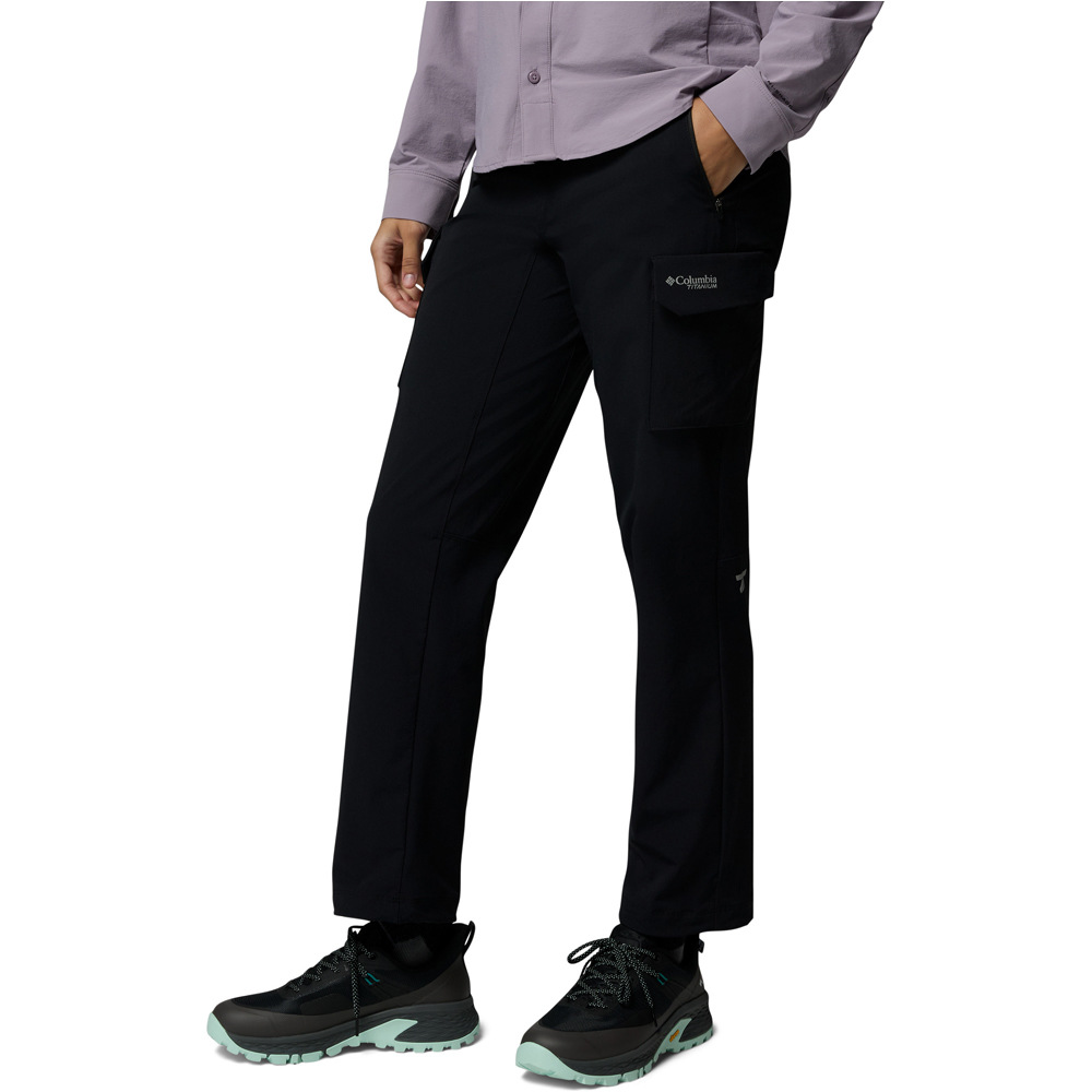 Columbia pantalón montaña mujer SILVER RIDGE ELITE NEGRO vista detalle