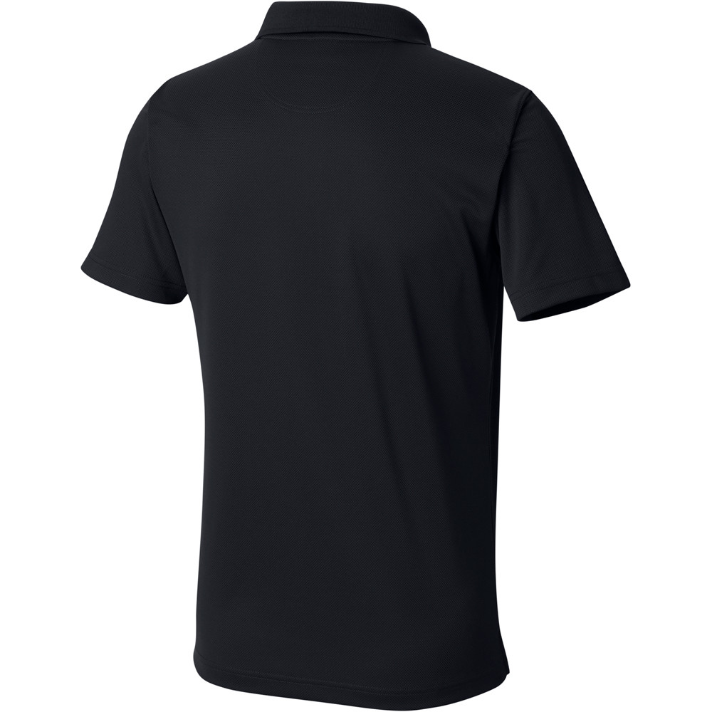 Columbia polo manga corta hombre UTILIZER NEGRO vista trasera