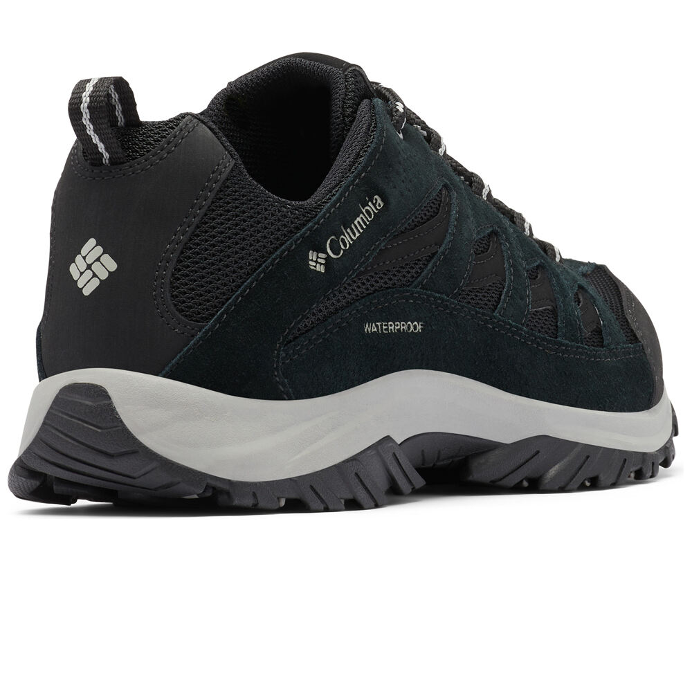 Columbia zapatilla trekking hombre CRESTWOOD WATERPROOF NEGRO vista trasera