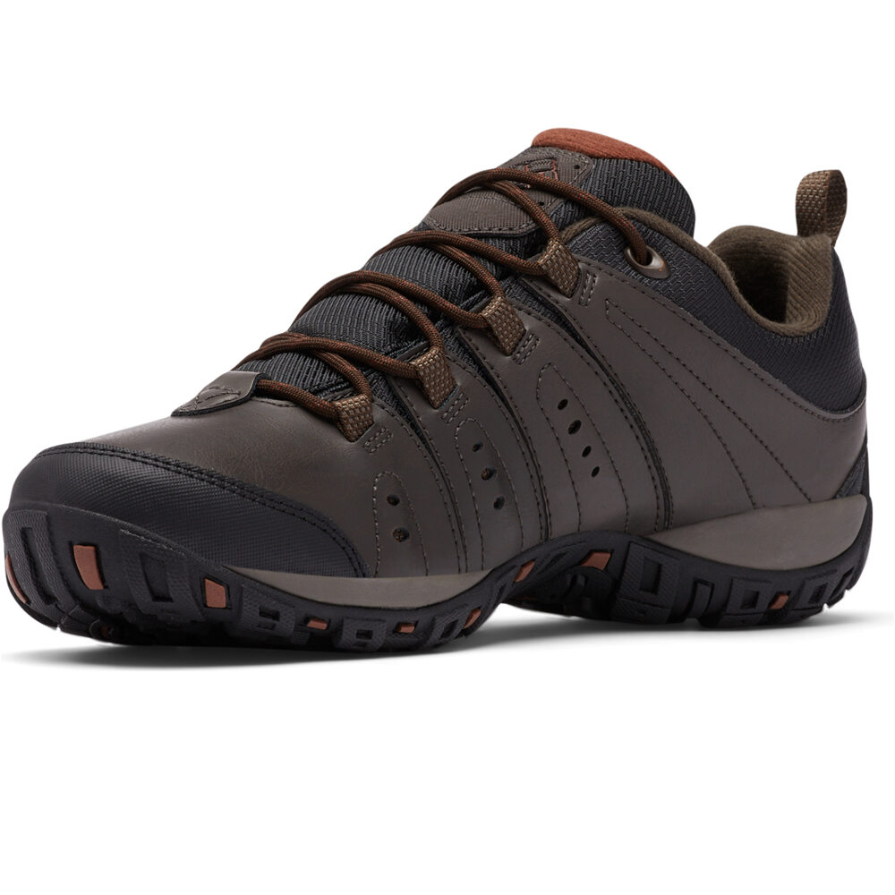 Columbia zapatilla trekking hombre WOODBURN II WATERPROOF MARRON vista trasera