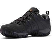 Columbia zapatilla trekking hombre WOODBURN II WATERPROOF NEGRO vista trasera