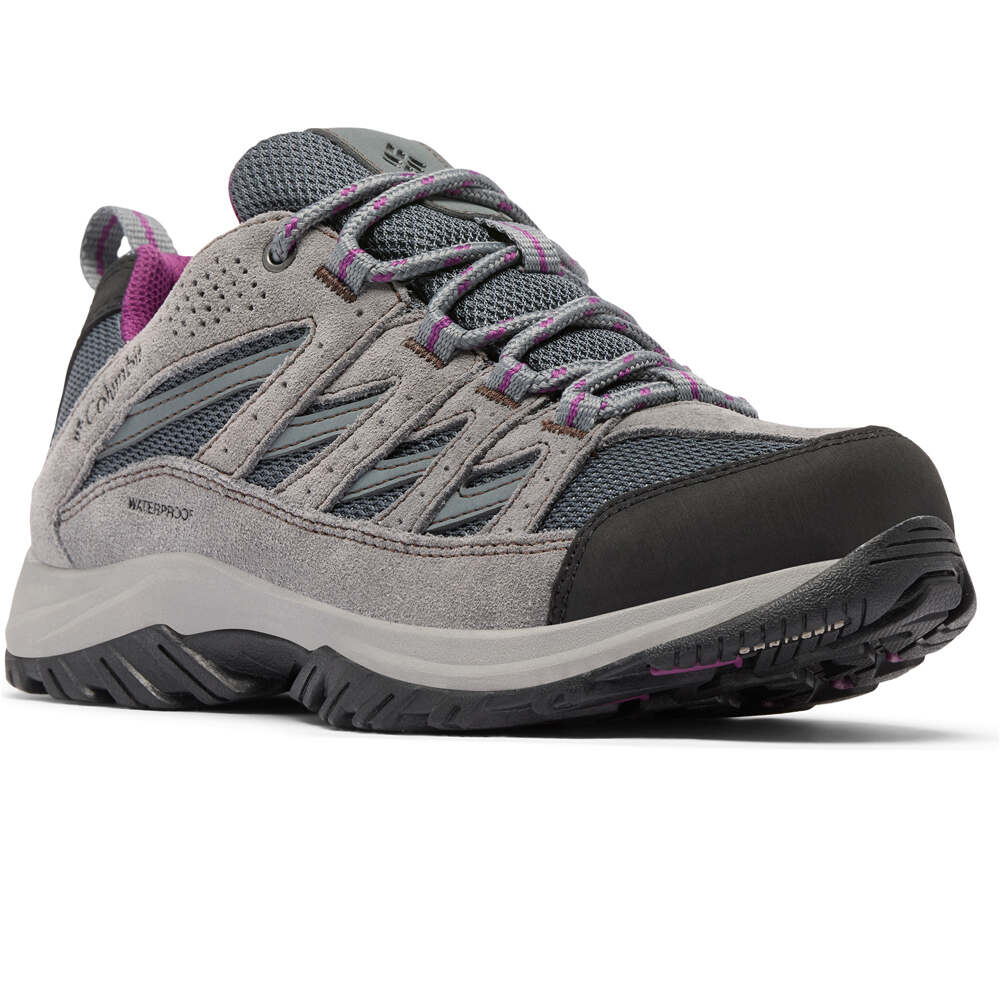 Columbia zapatilla trekking mujer CRESTWOOD WATERPROOF GRIS lateral interior