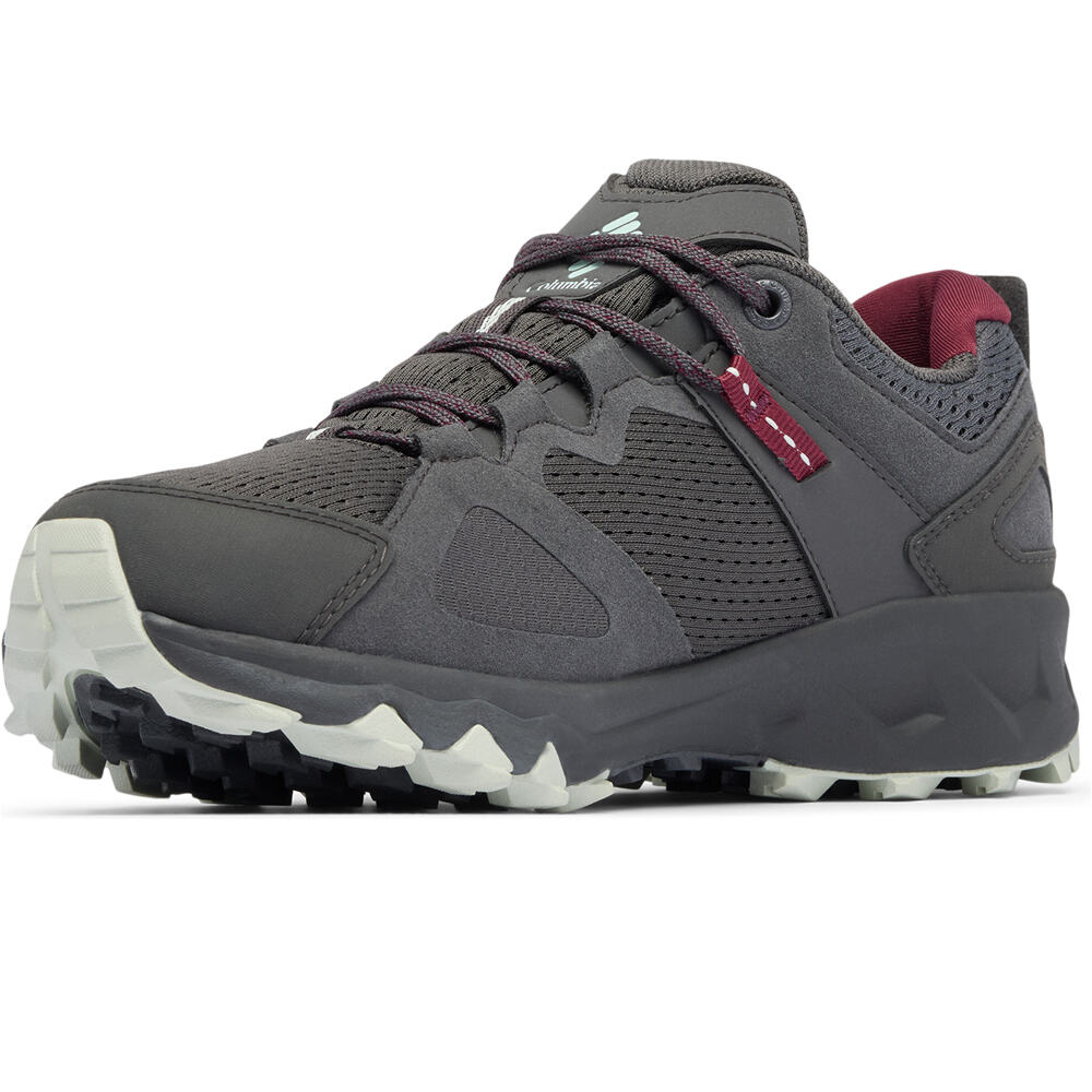 Columbia zapatilla trekking mujer PEAKFREAK HERA OUTDRY GRIS vista trasera