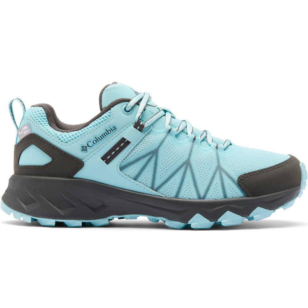 Columbia zapatilla trekking mujer PEAKFREAK II OUTDRY AZUL lateral exterior