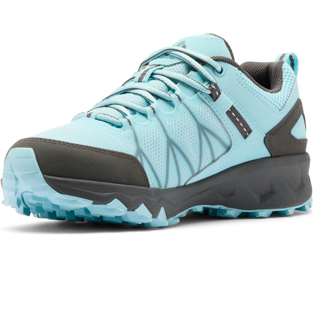 Columbia zapatilla trekking mujer PEAKFREAK II OUTDRY AZUL vista trasera