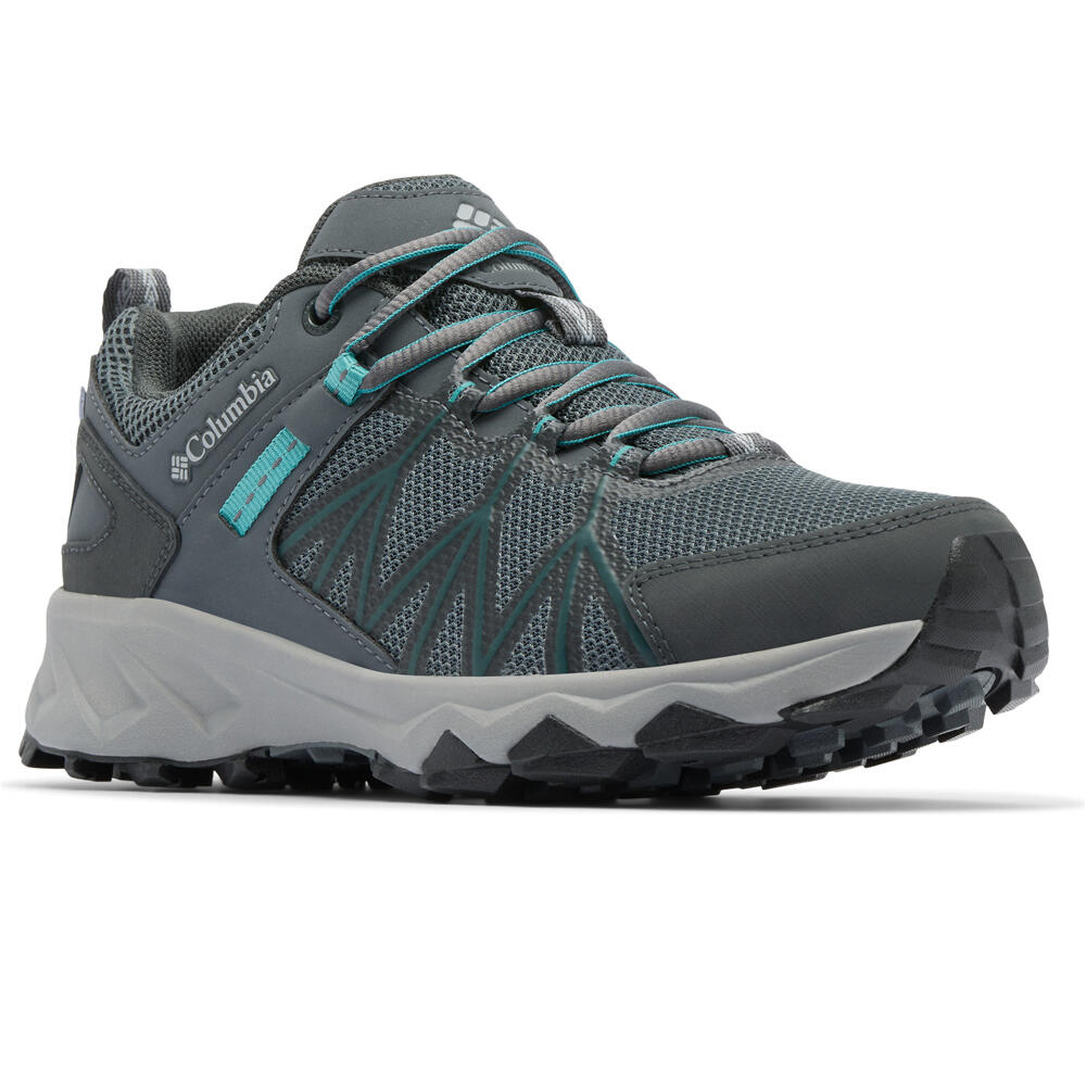 Columbia zapatilla trekking mujer PEAKFREAK II OUTDRY GRIS lateral interior