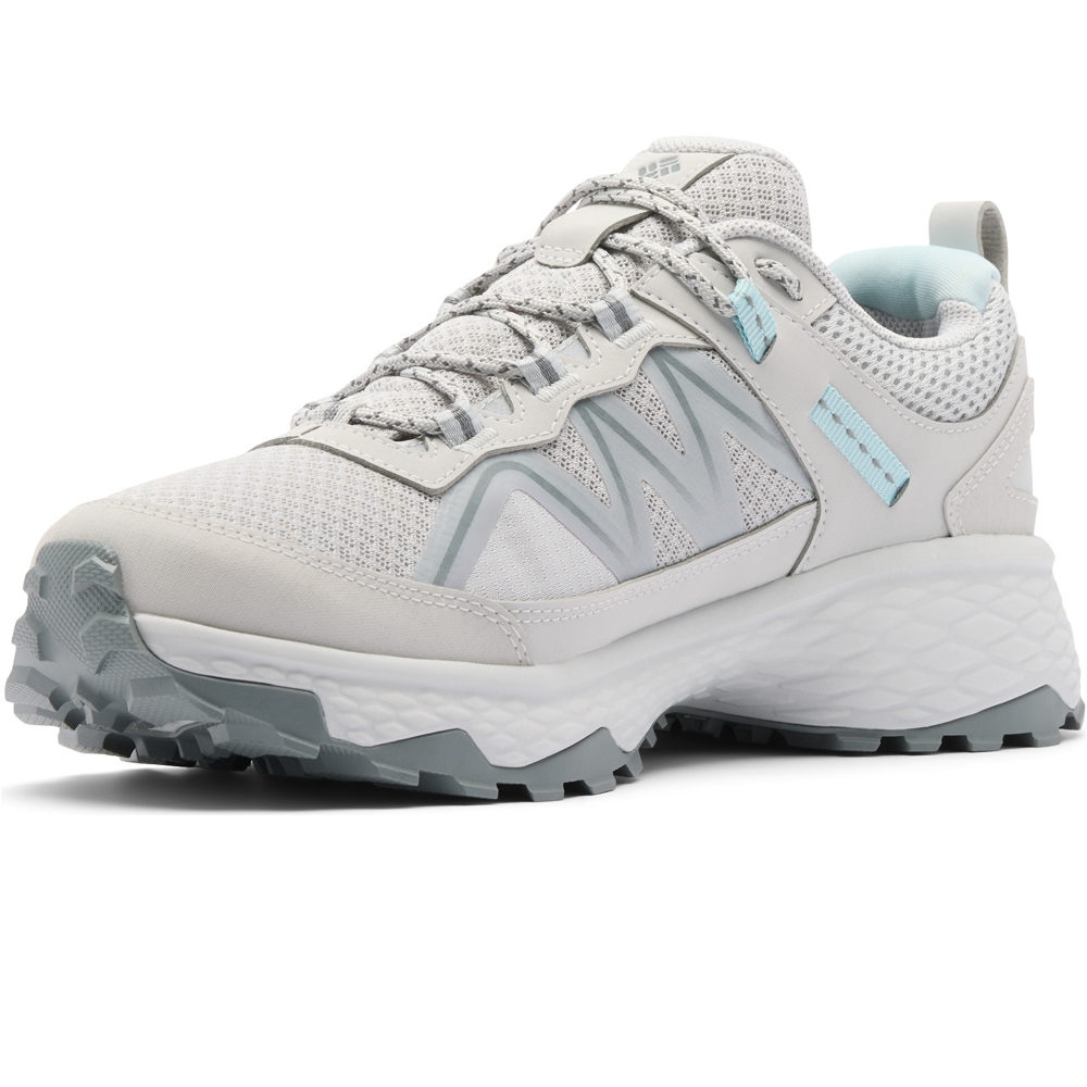 Columbia zapatilla trekking mujer PEAKFREAK RUSH OUTDRY GRIS vista trasera