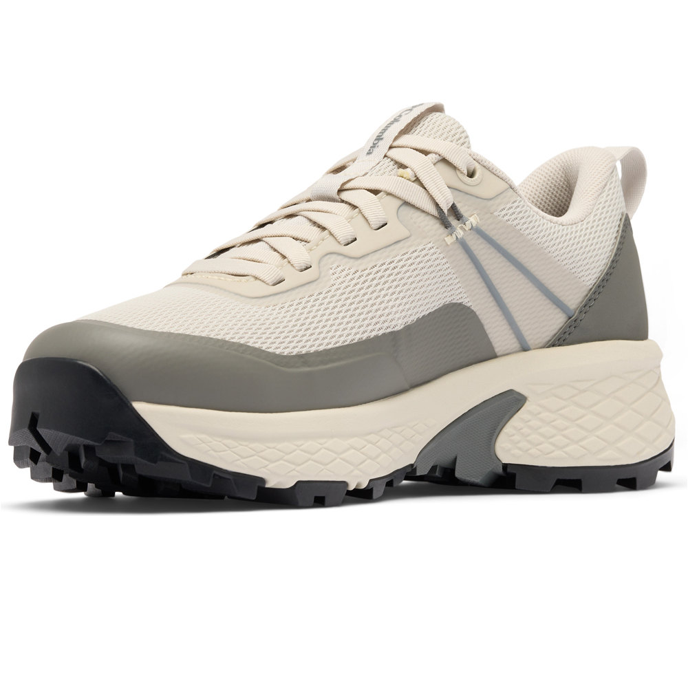 Columbia zapatilla trekking mujer TELLURIX PEAK WATERPROOF GRIS vista trasera