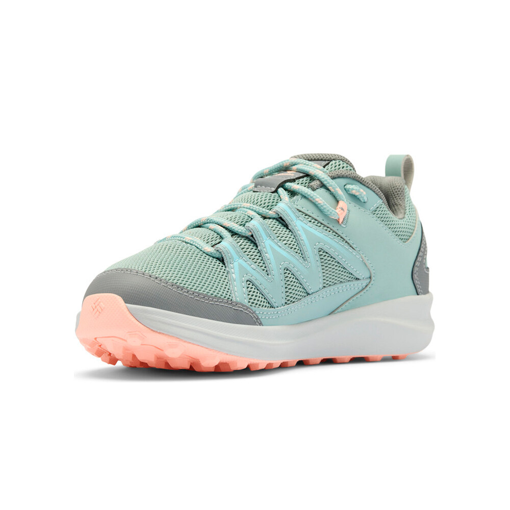 Columbia zapatilla trekking niño PEAKFREAK RUSH WATERPROOF AZUL vista trasera