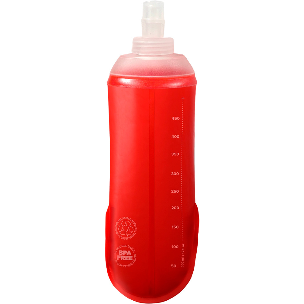 Compressport botes ERGOFLASK 500ML + TUBE ROJO vista frontal
