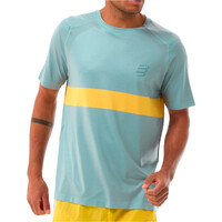 Compressport camisetas trail running manga corta hombre PERFORMANCE AZUL vista frontal