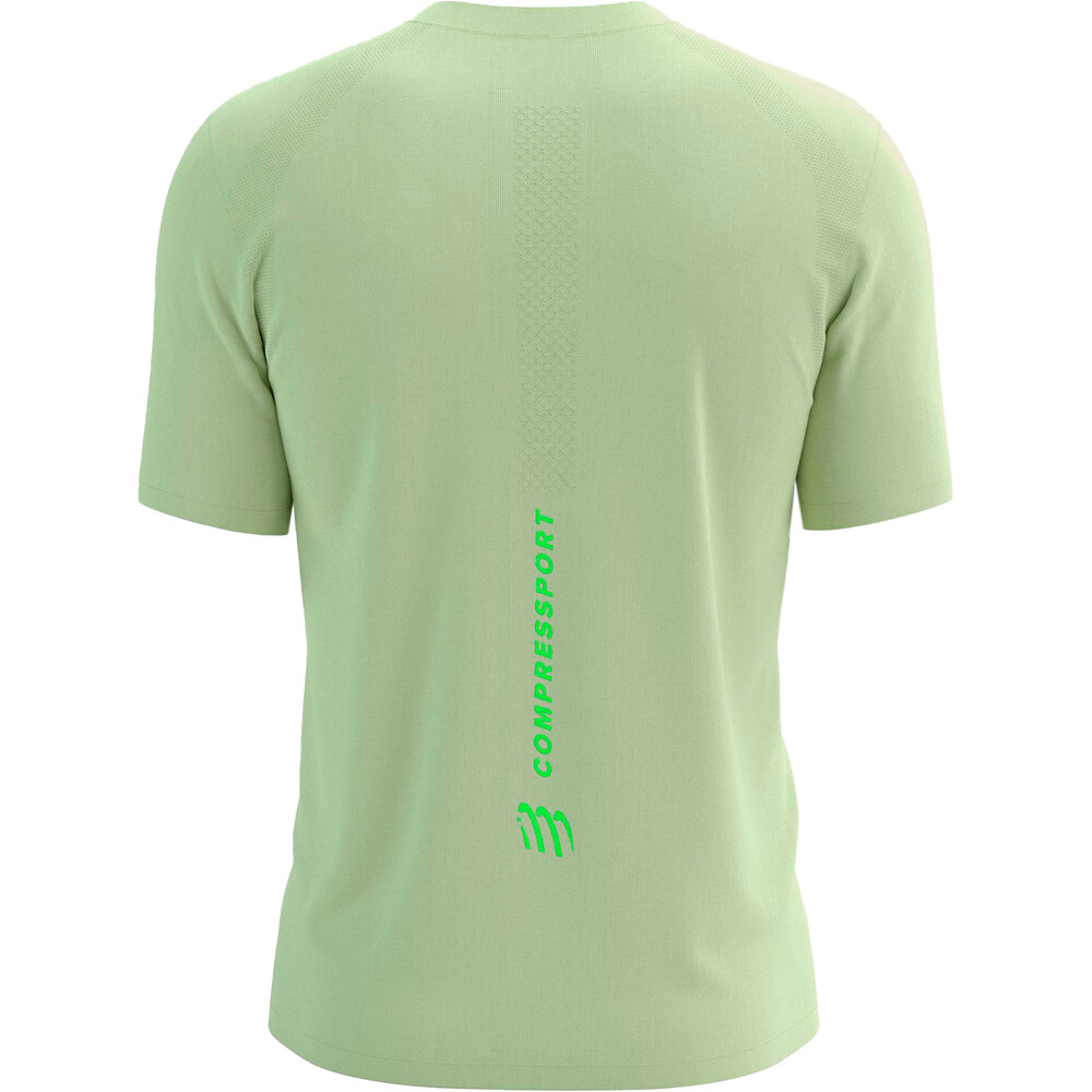 Compressport camisetas trail running manga corta hombre PERFORMANCE MORADO vista trasera