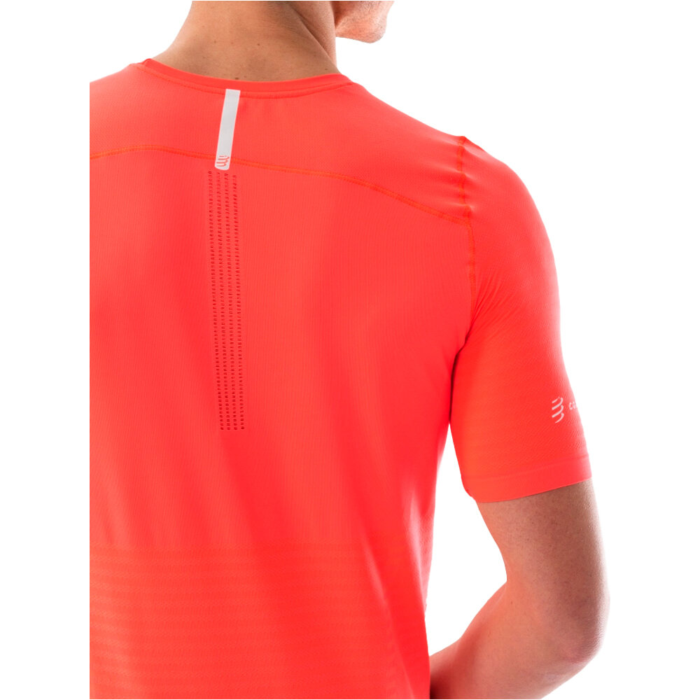 Compressport camisetas trail running manga corta hombre PRO RACING ROJO 03