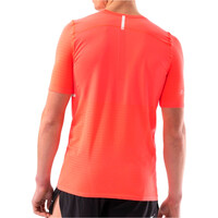 Compressport camisetas trail running manga corta hombre PRO RACING ROJO vista trasera
