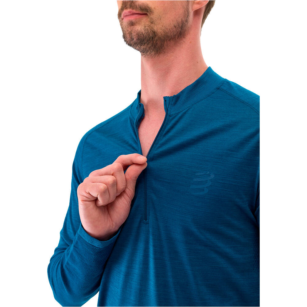 Compressport camisetas trail running manga larga hombre TRAIL HZ AZUL 03