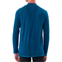 Compressport camisetas trail running manga larga hombre TRAIL HZ AZUL vista trasera