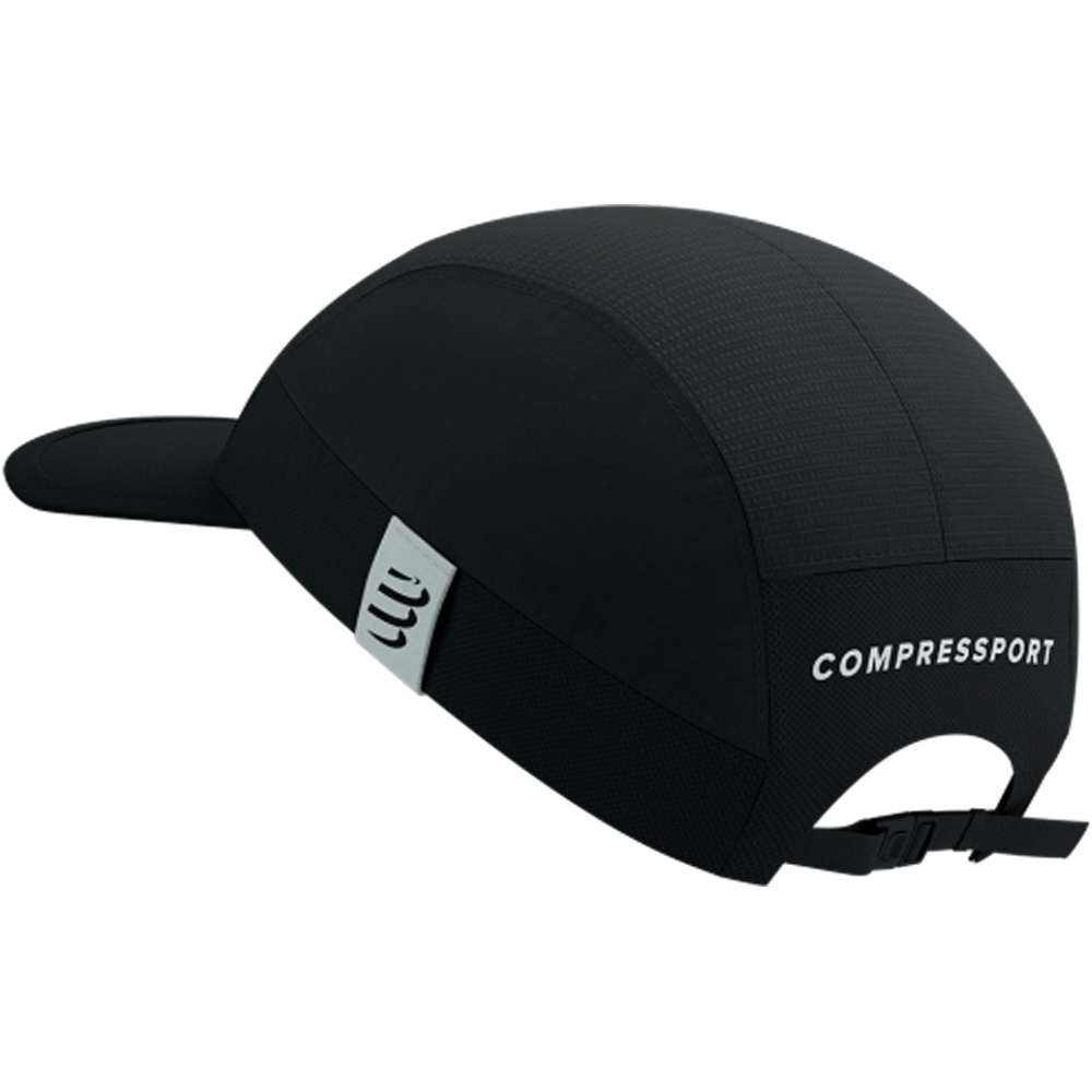 Compressport gorra running 5 PANEL LIGHT CAP NEGRO 01