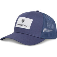 Compressport gorra running TRUCKER 6P AZUL vista frontal