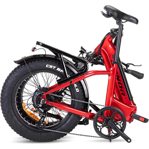 CONOR MAUI FAT E-CITY FOLDING 20X4.0 8S RED rojo