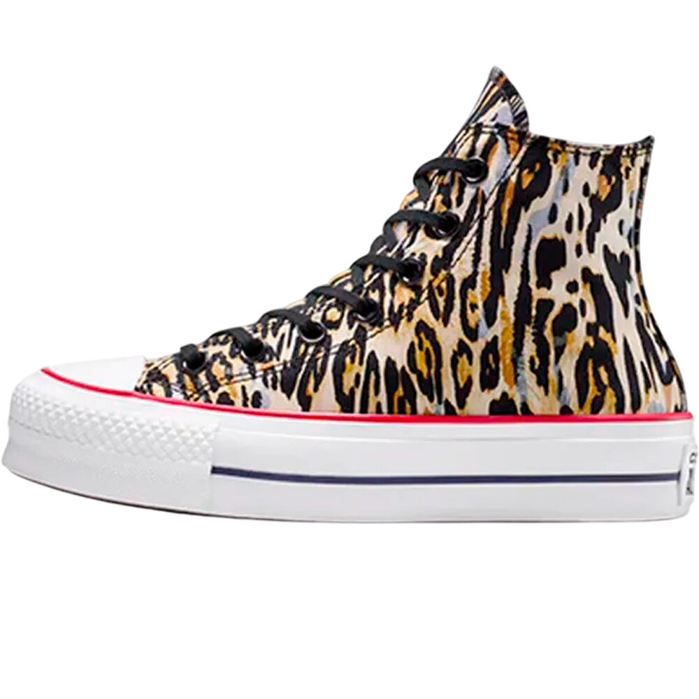 Converse zapatilla moda mujer CHUCK TAYLOR ALL STAR LIFT PLATFORM LEOPARD  vista trasera