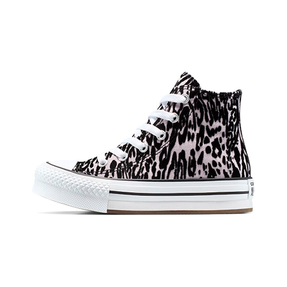 Converse zapatilla moda niño CHUCK TAYLOR ALL STAR EVA LIFT GRIS vista trasera