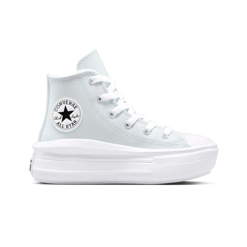 Converse zapatilla moda niño CHUCK TAYLOR ALL STAR MOVE FUZZY-LINING PLATFORM AZUL lateral exterior