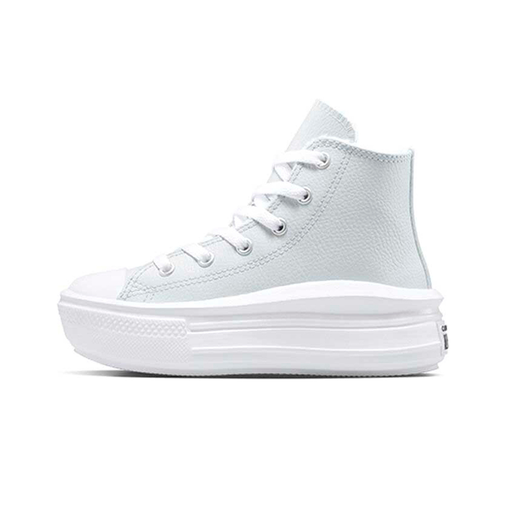Converse zapatilla moda niño CHUCK TAYLOR ALL STAR MOVE FUZZY-LINING PLATFORM AZUL vista trasera