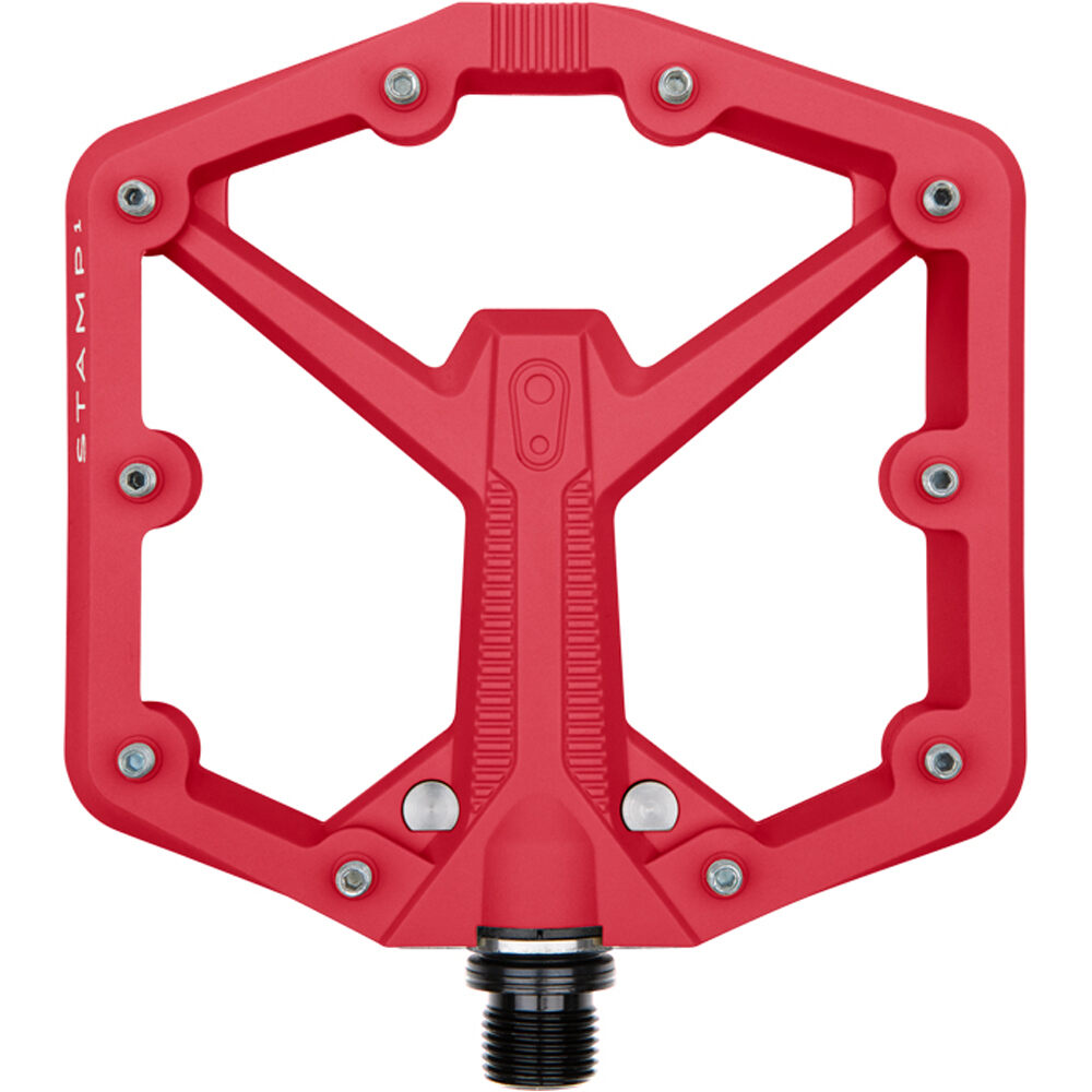 Crank Brothers pedales plataforma STAMP 1 LARGE GEN 2 ROJO vista frontal