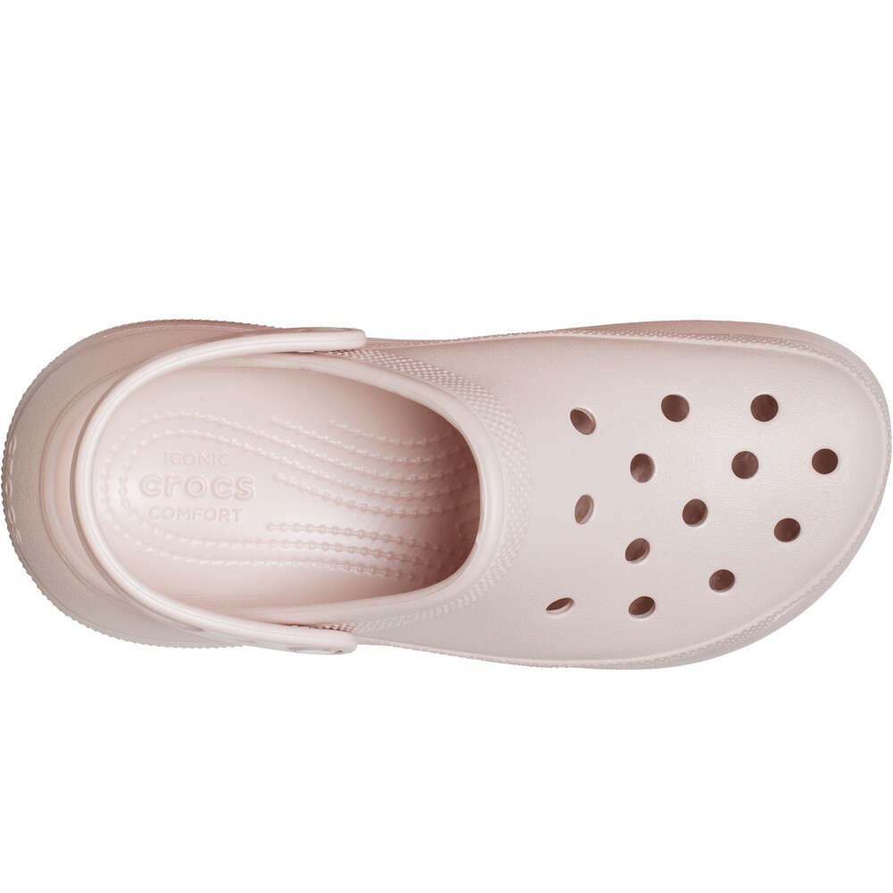 Crocs zueco hombre CRUSH ROSA vista superior