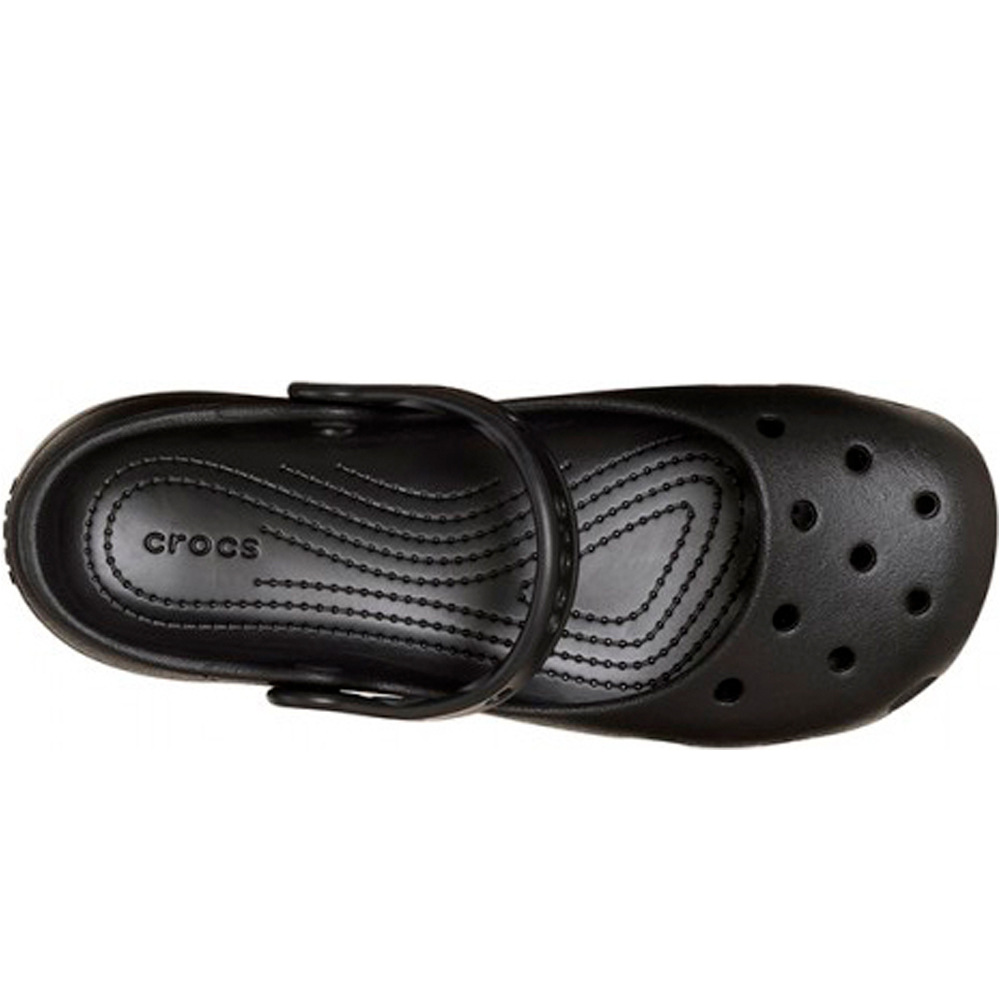 Crocs zueco mujer CLASSIC BALLET NEGRO vista superior