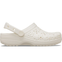 Crocs zueco mujer CLASSIC FLORAL CUT OUT CLOG MARRON lateral exterior