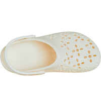 Crocs zueco mujer CLASSIC FLORAL CUT OUT CLOG MARRON vista superior