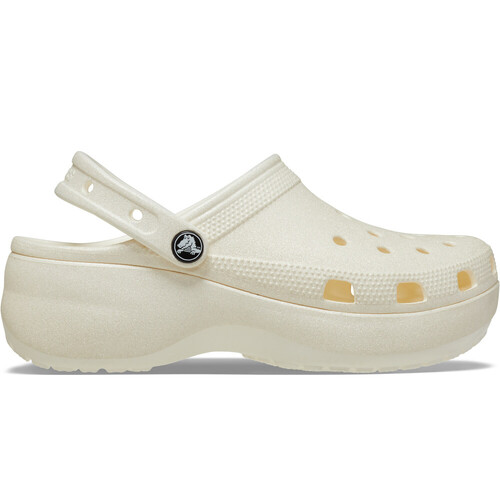CROCS CLASSIC PLATFORM GLITTER blanco