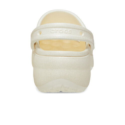 CROCS CLASSIC PLATFORM GLITTER blanco