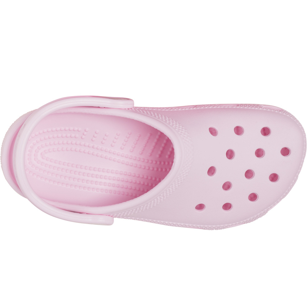 Crocs zueco mujer CLASSIC ROSA vista superior