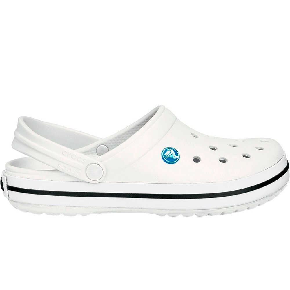 Crocs zueco mujer CROCBAND BLANCO lateral exterior