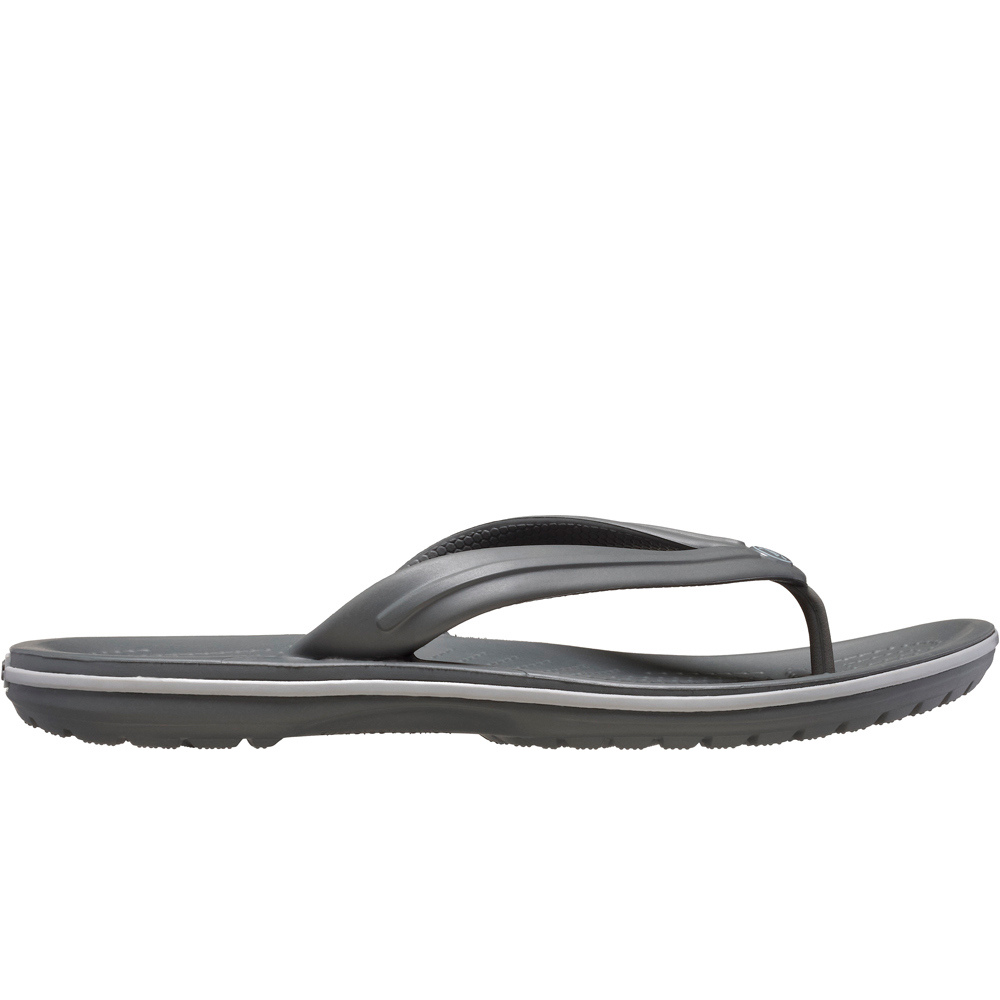 Crocs zueco mujer CROCBAND FLIP GRIS lateral exterior
