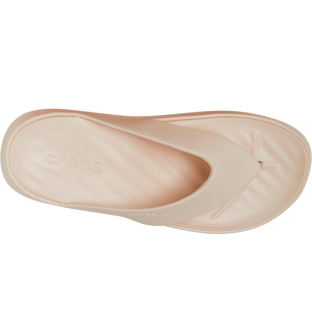 Crocs zueco mujer GETAWAY PLATFORM FLIP GRIS lateral interior